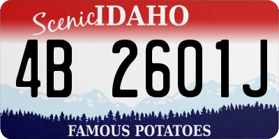 ID license plate 4B2601J