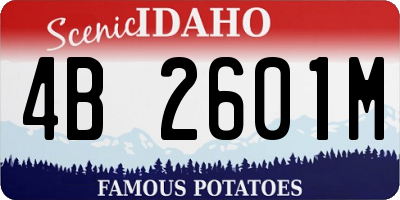 ID license plate 4B2601M