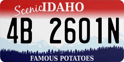 ID license plate 4B2601N