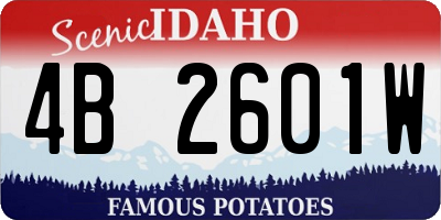 ID license plate 4B2601W
