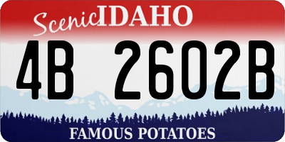 ID license plate 4B2602B
