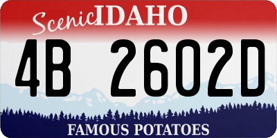 ID license plate 4B2602D