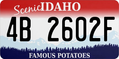 ID license plate 4B2602F