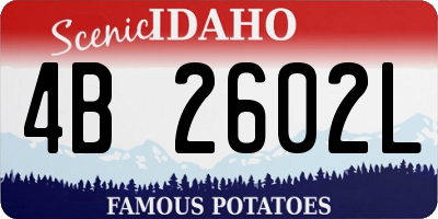 ID license plate 4B2602L