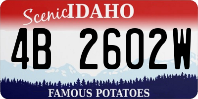 ID license plate 4B2602W
