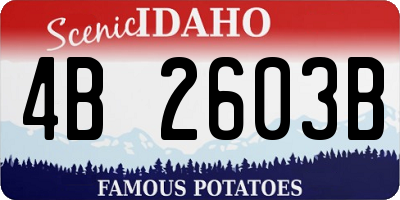 ID license plate 4B2603B