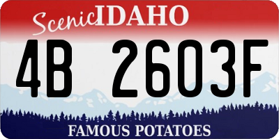 ID license plate 4B2603F