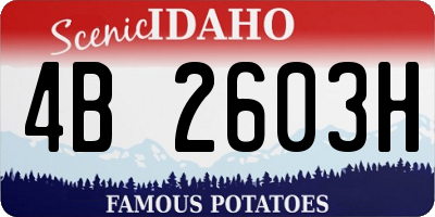 ID license plate 4B2603H
