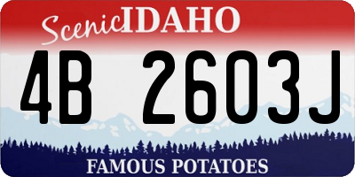 ID license plate 4B2603J