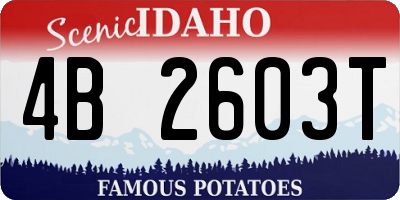 ID license plate 4B2603T