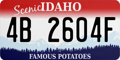 ID license plate 4B2604F