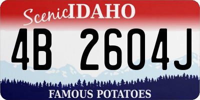 ID license plate 4B2604J