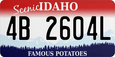ID license plate 4B2604L