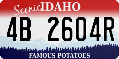 ID license plate 4B2604R