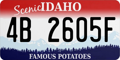 ID license plate 4B2605F