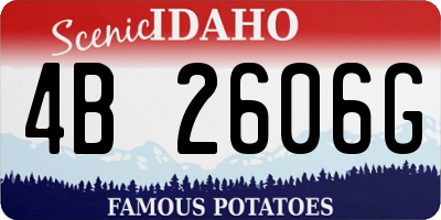 ID license plate 4B2606G