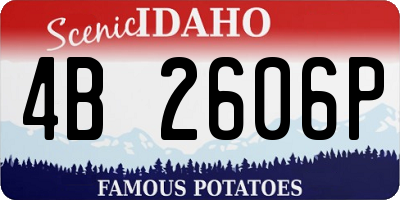 ID license plate 4B2606P