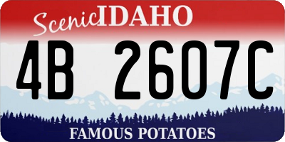 ID license plate 4B2607C