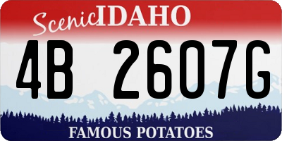 ID license plate 4B2607G