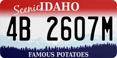 ID license plate 4B2607M