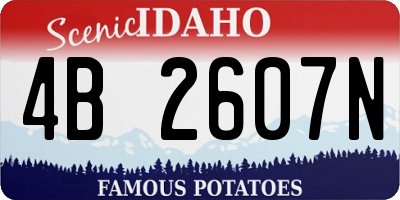 ID license plate 4B2607N
