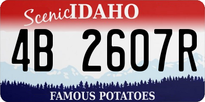 ID license plate 4B2607R