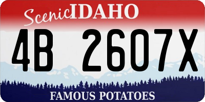 ID license plate 4B2607X