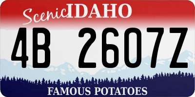 ID license plate 4B2607Z