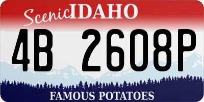 ID license plate 4B2608P