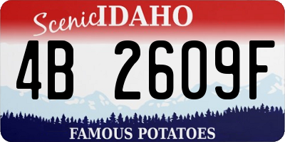 ID license plate 4B2609F