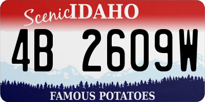 ID license plate 4B2609W