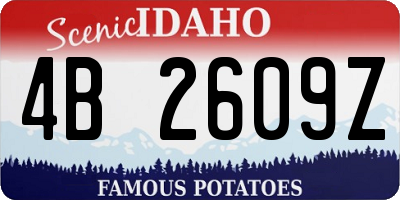 ID license plate 4B2609Z