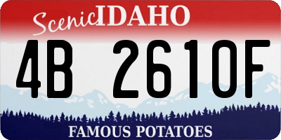 ID license plate 4B2610F