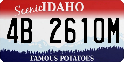 ID license plate 4B2610M