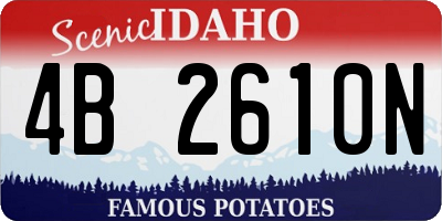 ID license plate 4B2610N