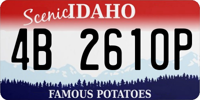 ID license plate 4B2610P