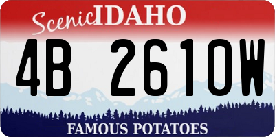 ID license plate 4B2610W