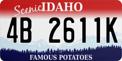ID license plate 4B2611K