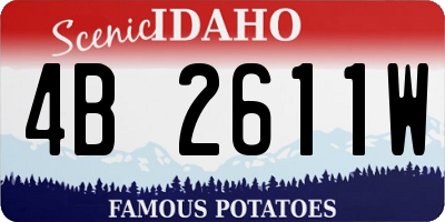 ID license plate 4B2611W