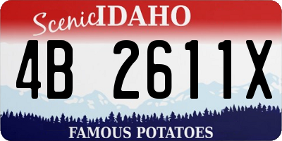 ID license plate 4B2611X