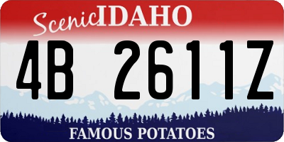 ID license plate 4B2611Z