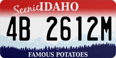 ID license plate 4B2612M