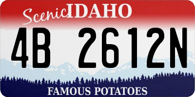 ID license plate 4B2612N