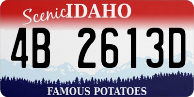 ID license plate 4B2613D