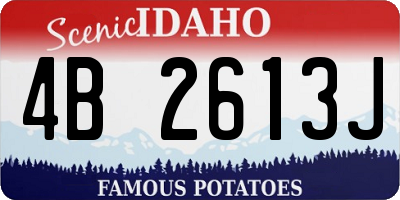 ID license plate 4B2613J