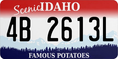 ID license plate 4B2613L