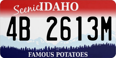 ID license plate 4B2613M