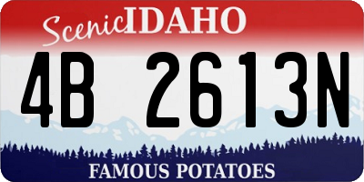 ID license plate 4B2613N