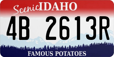 ID license plate 4B2613R