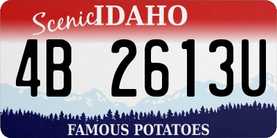 ID license plate 4B2613U